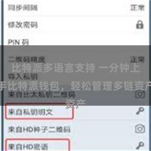 比特派多语言支持 一分钟上手比特派钱包，轻松管理多链资产
