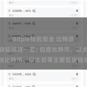 Bitpie钱包安全 比特派钱包支持的区块链网络一览: 包括比特币、以太坊等主要区块链项目