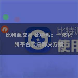 比特派交易 比特派：一体化跨平台云端解决方案