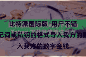 比特派国际版  用户不错通过助记词或私钥的格式导入我方的数字金钱