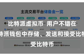 比特派虚拟币  用户不错在比特派钱包中存储、发送和接受比特币