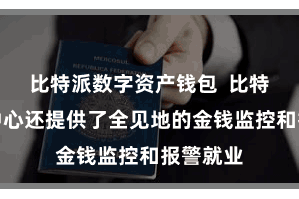 比特派数字资产钱包  比特币钱包中心还提供了全见地的金钱监控和报警就业
